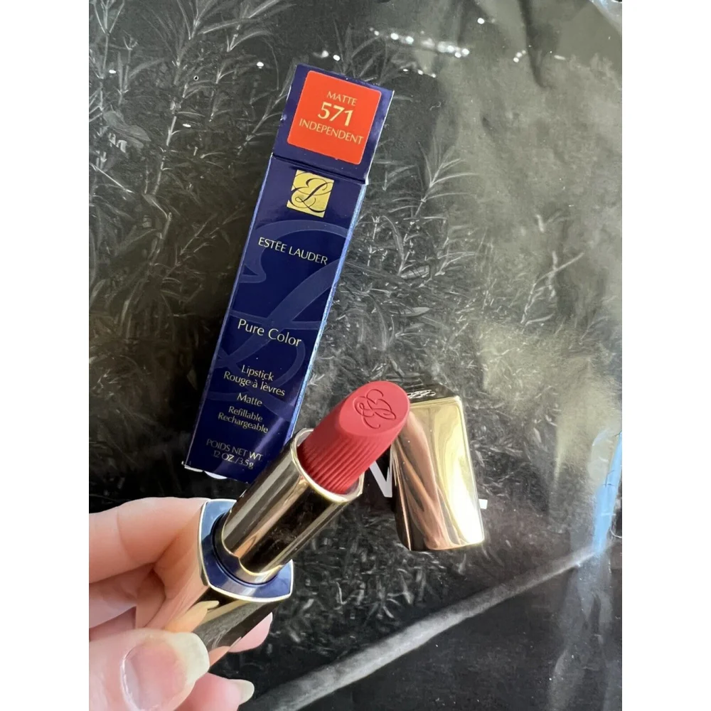 ESTEE LAUDER ~ Matte PURE COLOR LIPSTICK ~ # 571 INDEPENDENT ~ .12 OZ New